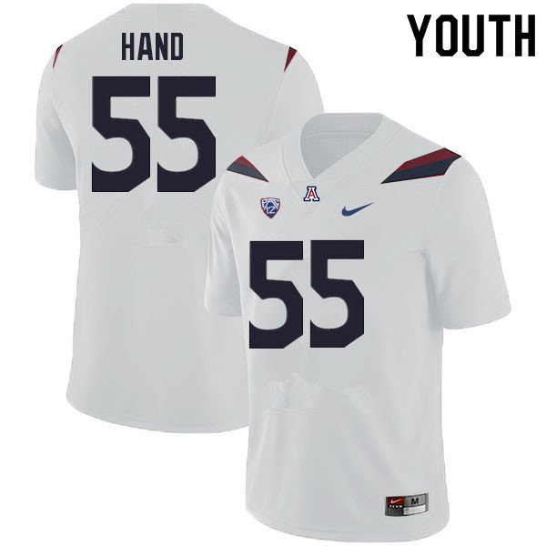 Youth #55 JT Hand Arizona Wildcats College Football Jerseys Sale-White - Click Image to Close